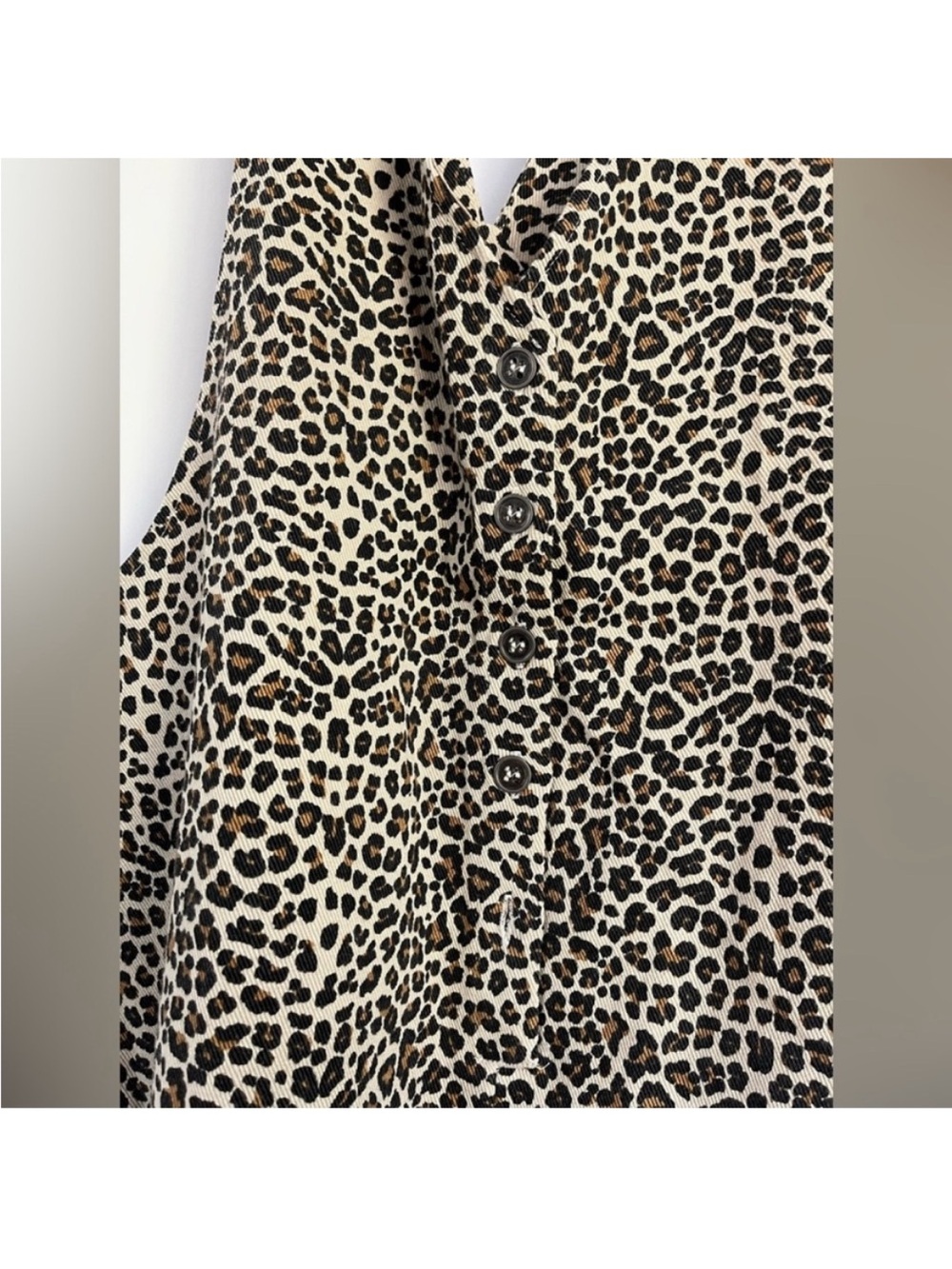 Leopard Print Denim overalls - Picture 5 of 8